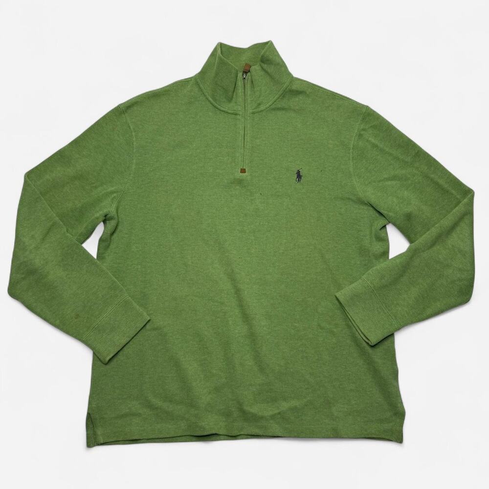 Polo Ralph Lauren Green Quarter Zip Sweater Size L